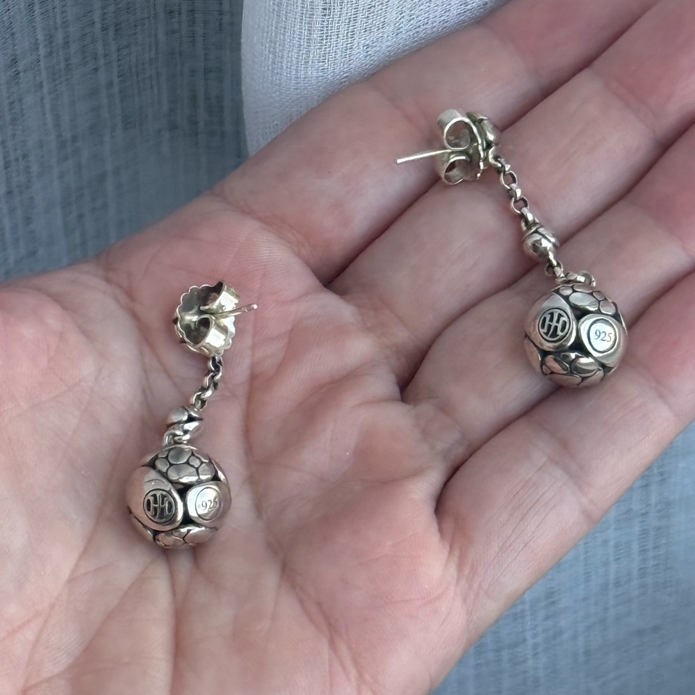 JOHN HARDY Sterling Silver Kali Long Drop Earrings - Picture 4 of 7